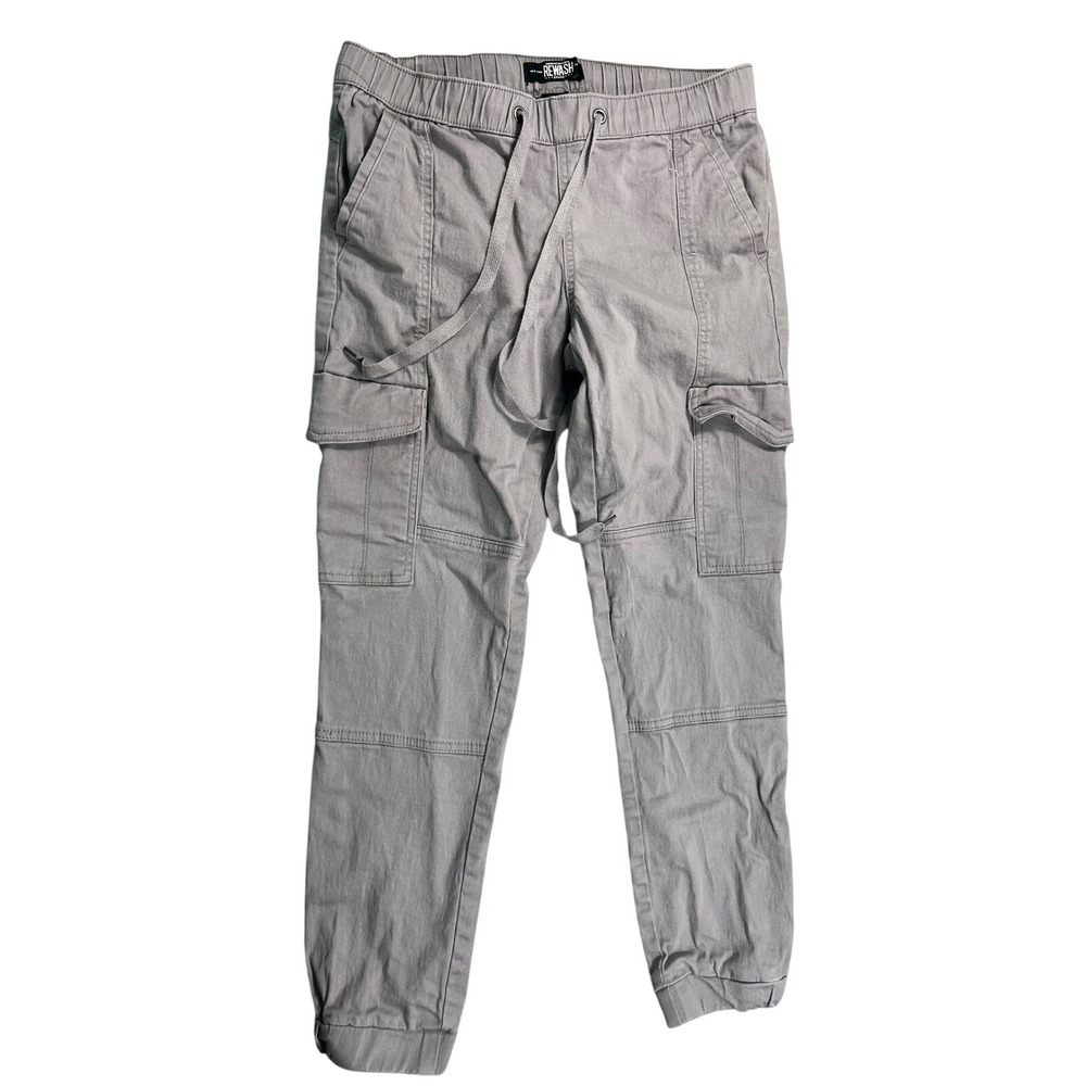 Rewash Gray Cargo Jogger Pants Womens Medium Drawstring Utility Pants